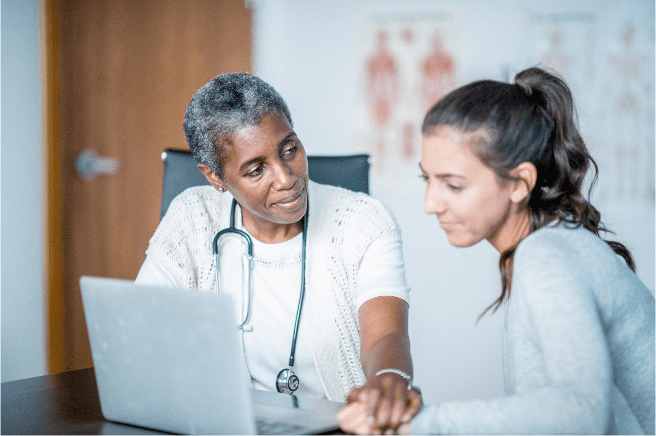 Doctor consulting with patient