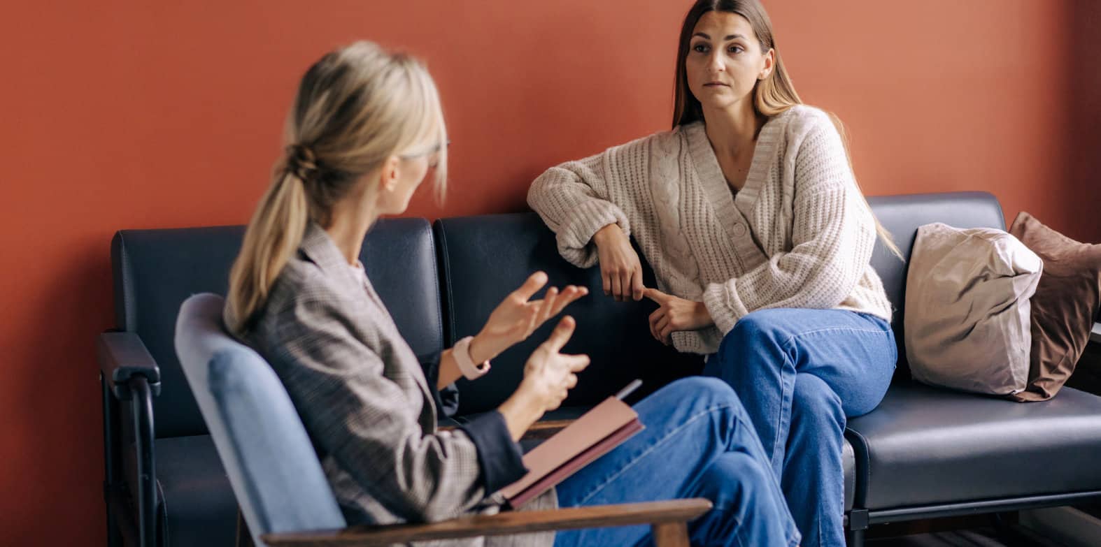 Two women in therapy session