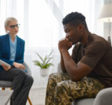 Soldier with therapist