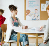 A mother consults a physician.