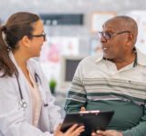A doctor discussing treatment options with patient